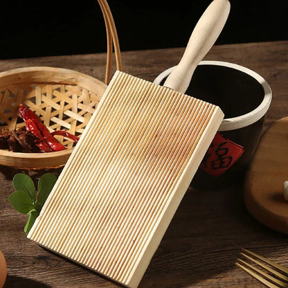 Wooden Pasta & Gnocchi Board – Dough Rolling Tool