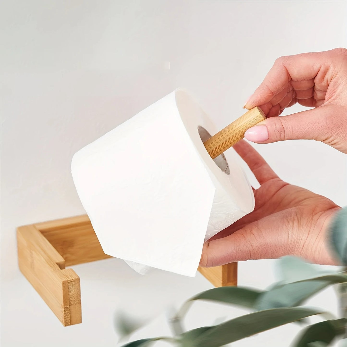 Bamboo Wall Paper Holder