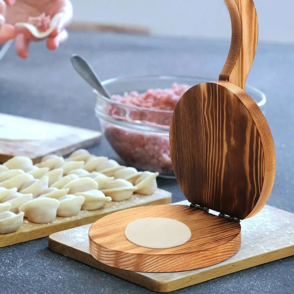 Wooden Dough Presser – Dumpling & Chapati Maker