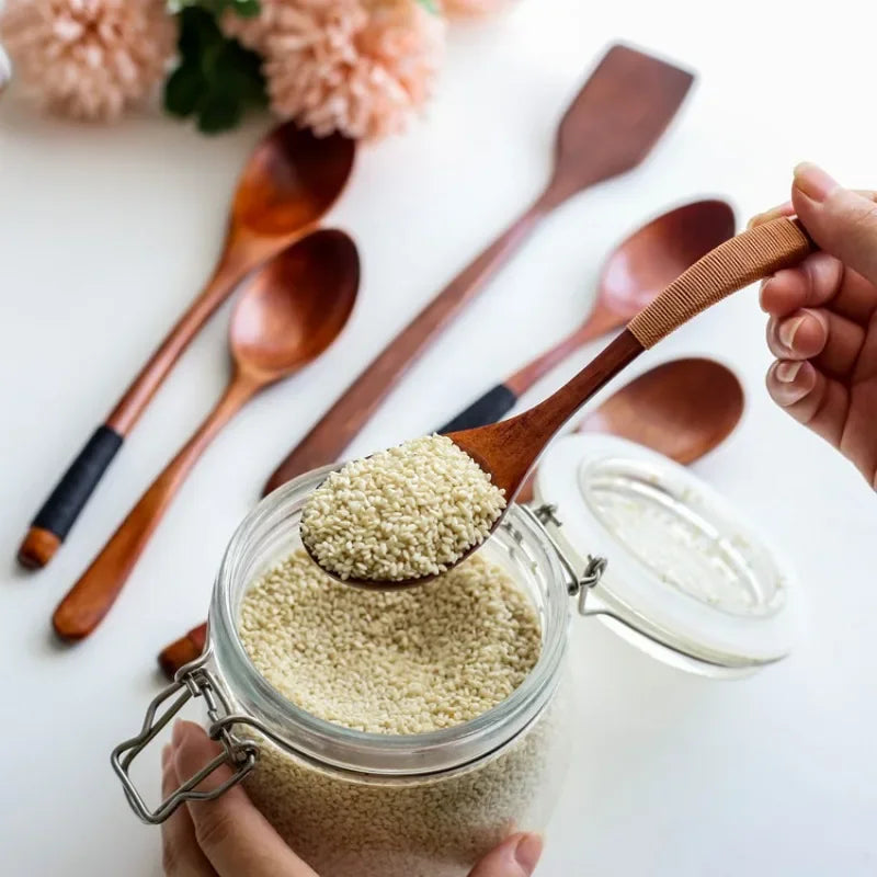 Mini Wooden Spoon & Fork Set – Coffee & Dessert Utensils