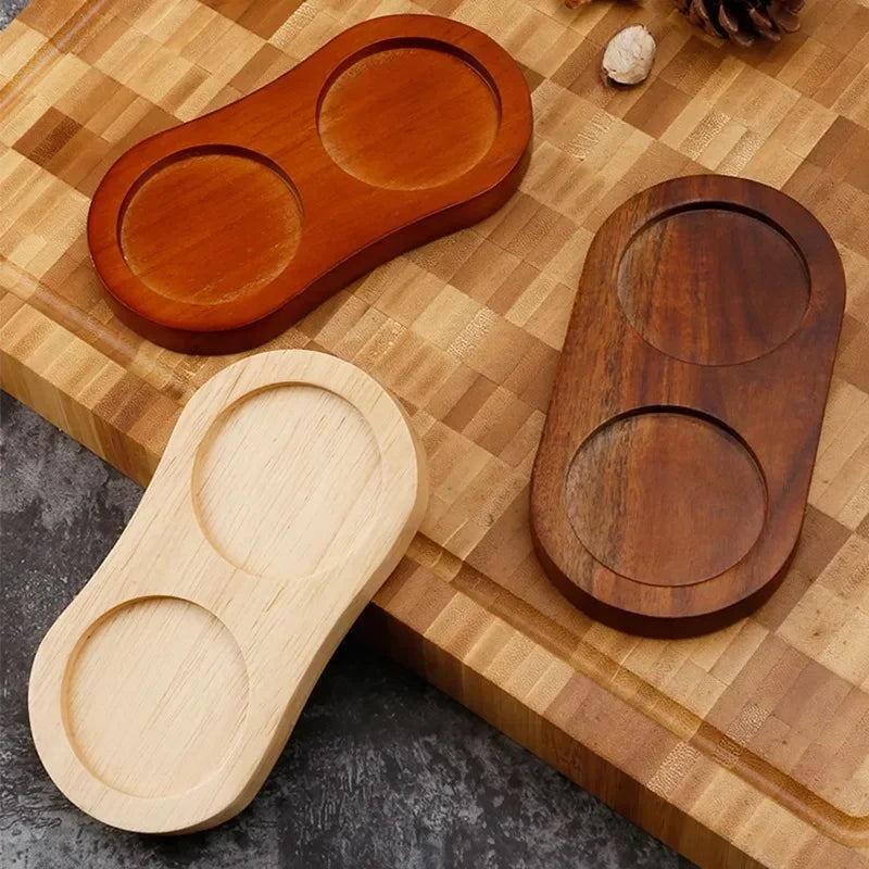 Wooden Spice Tray – Bamboo Salt & Pepper Stand