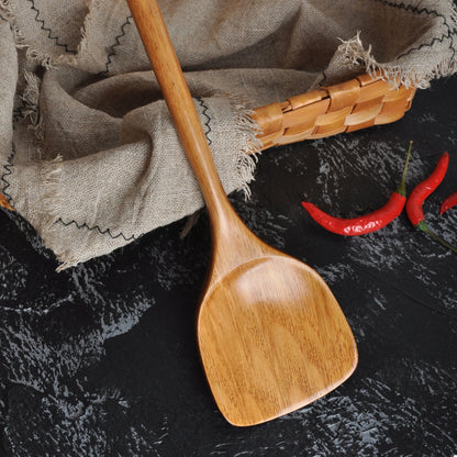 Long Wooden Cooking Spatula