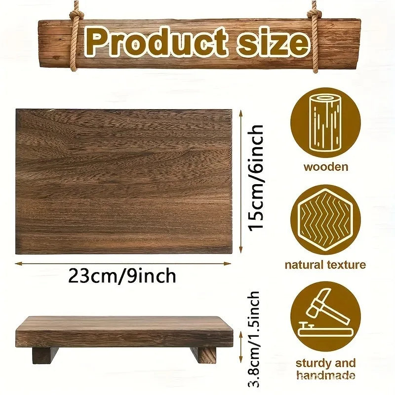 Wooden Pedestal Display Tray