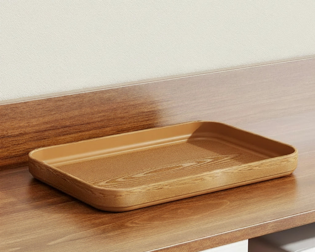 Rustic Wood Grain Serving Tray