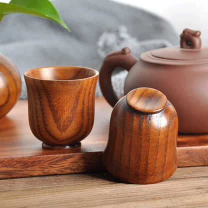 Handmade Wooden Tea Cup – Natural Solid Wood