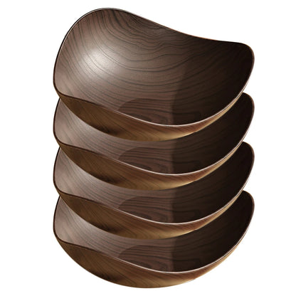 Wood Grain Snack Bowl – Creative Curved Design