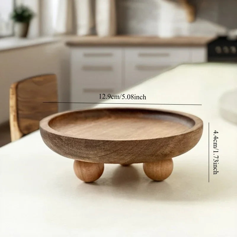Oval Wooden Tray with Legs – Multi-Functional Design