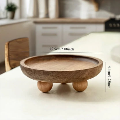 Oval Wooden Tray with Legs – Multi-Functional Design