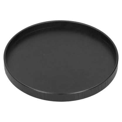 Black Wooden Serving Tray – Round Minimal Design