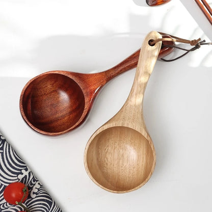 Large Wooden Scoop Spoon – Natural Kitchen Ladle