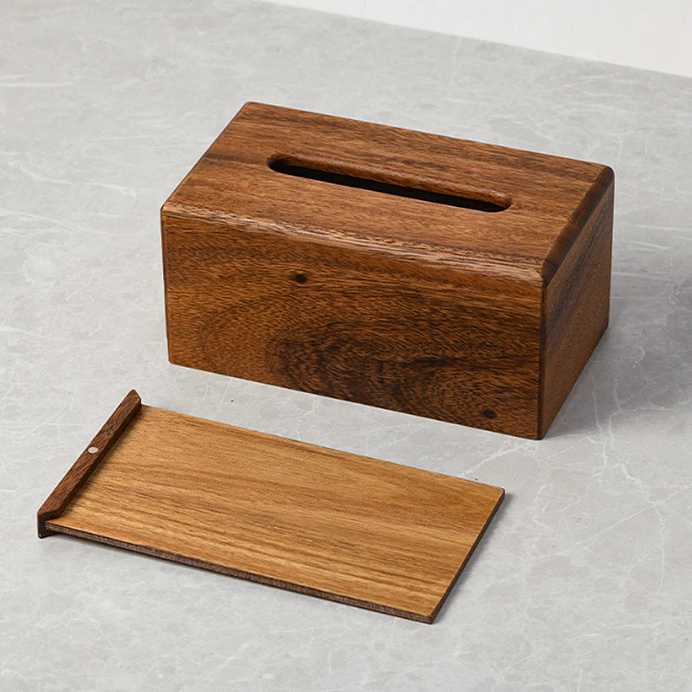 Walnut Tissue Organizer
