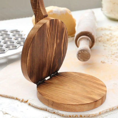Wooden Dough Presser – Dumpling & Chapati Maker