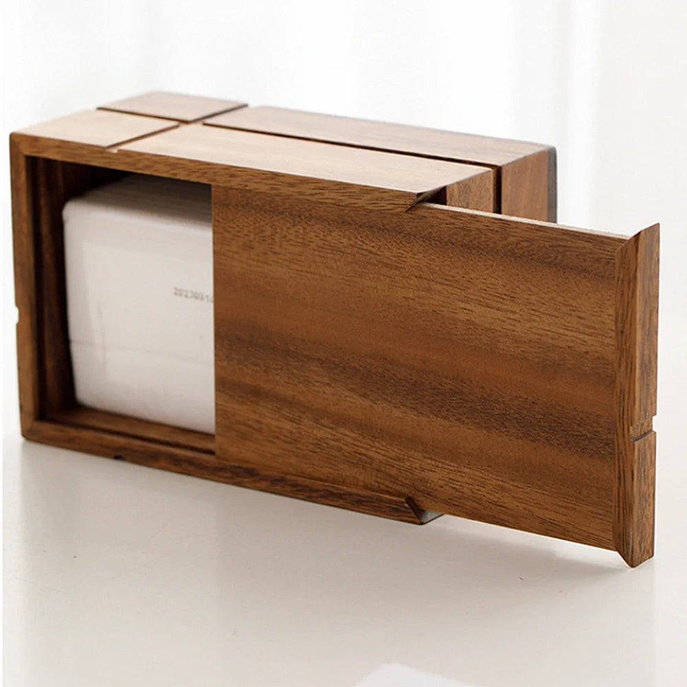 Walnut Tissue Organizer