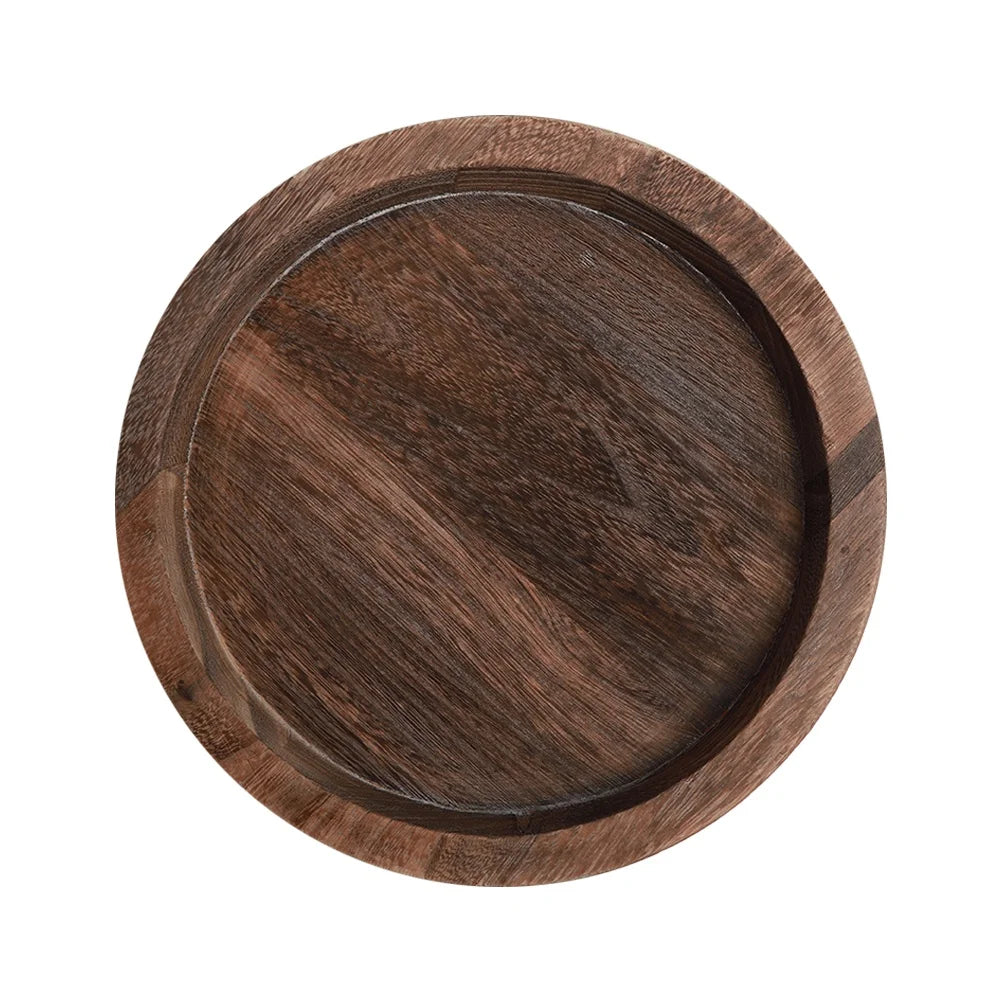 Wooden Round Plate – Rustic Heat-Resistant Serving Mat