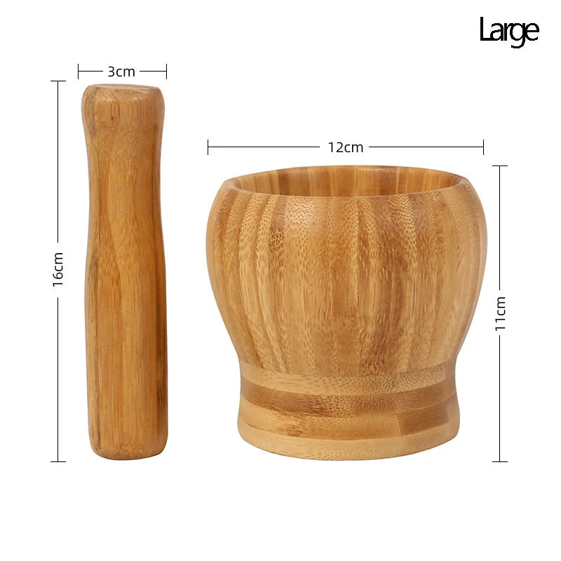 Bamboo Mortar & Pestle Set