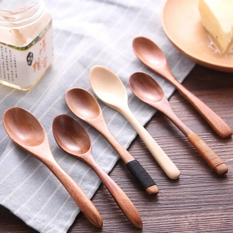 Mini Wooden Spoon & Fork Set – Coffee & Dessert Utensils