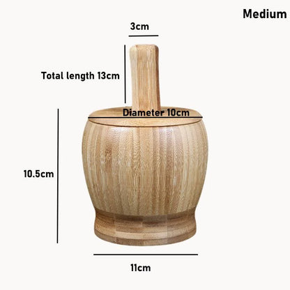 Bamboo Mortar & Pestle Set