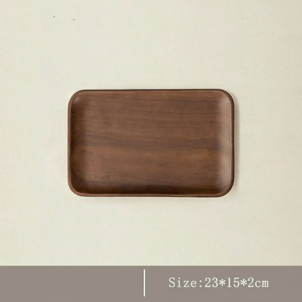 Walnut Wooden Tray – Japanese Rectangular Serving Plate