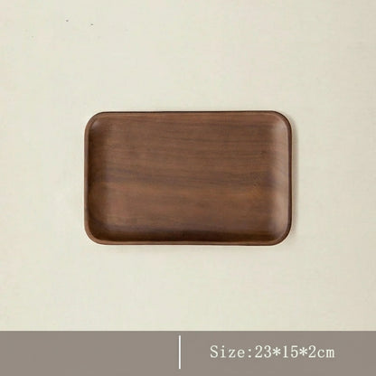 Walnut Wooden Tray – Japanese Rectangular Serving Plate