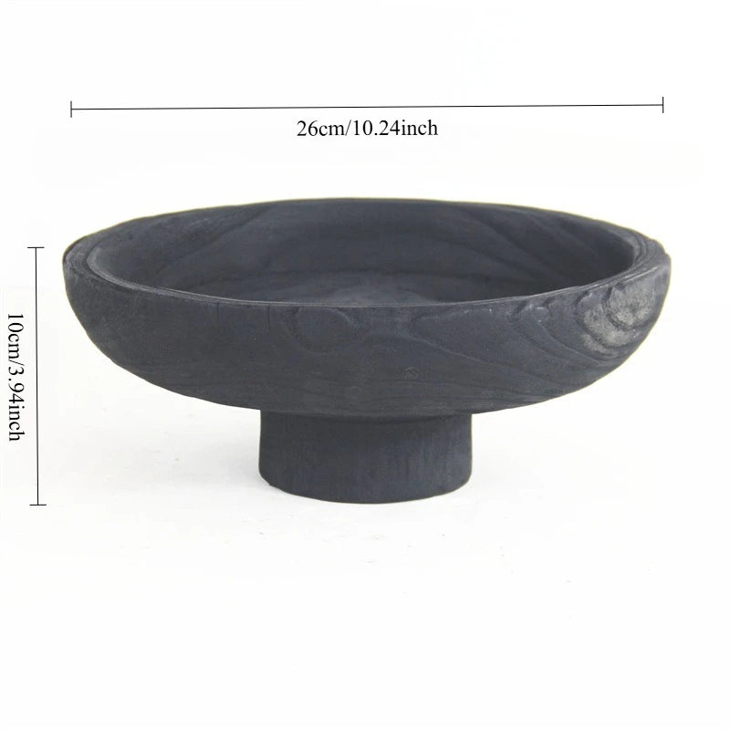 Natural Wooden Fruit Bowl – Wabi-Sabi Style