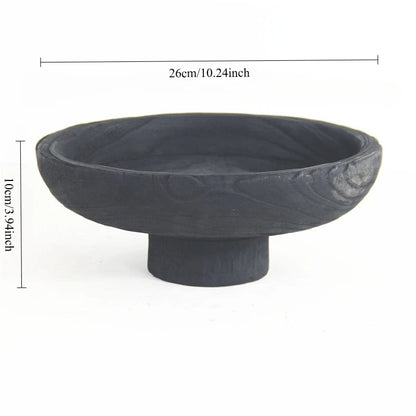Natural Wooden Fruit Bowl – Wabi-Sabi Style