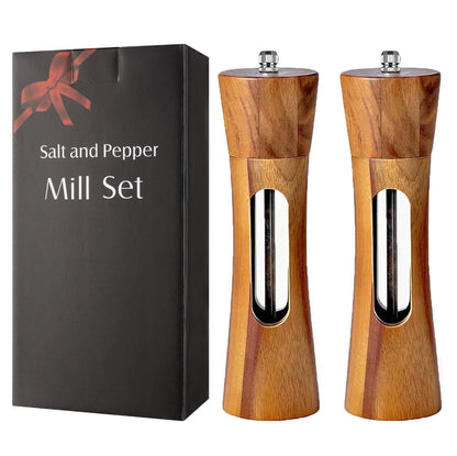 Wooden Salt & Pepper Grinder Set