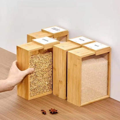 Wooden Glass-Style Storage Box Organizer