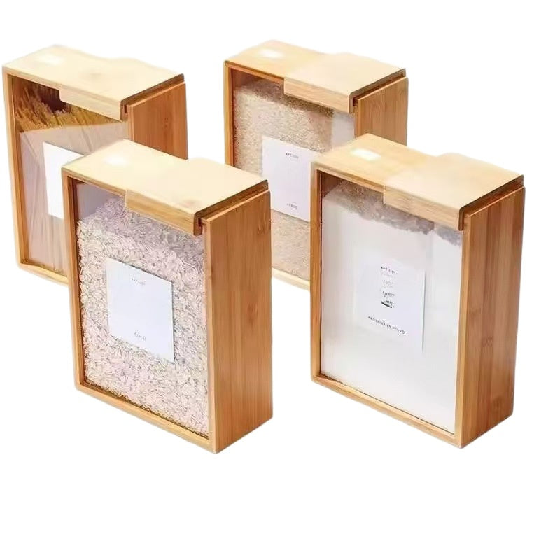 Wooden Glass-Style Storage Box Organizer
