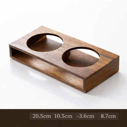 Walnut Soap Dispenser Set