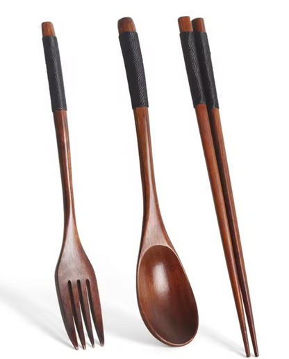 3-Piece Wooden Cutlery Set