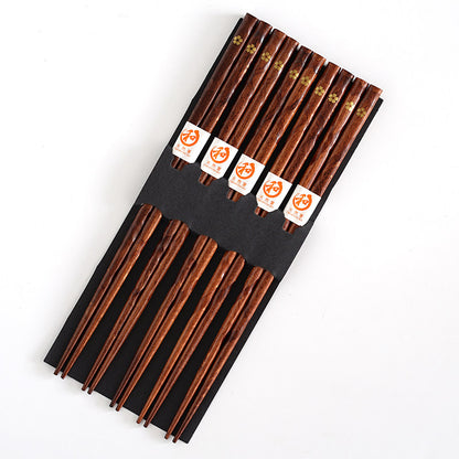 Japanese Floral Wooden Chopsticks Set