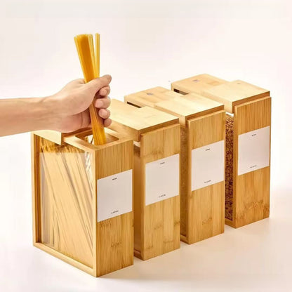 Wooden Glass-Style Storage Box Organizer