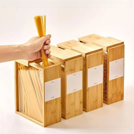 Wooden Glass-Style Storage Box Organizer