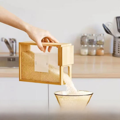 Wooden Glass-Style Storage Box Organizer