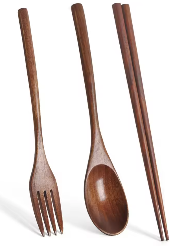 3-Piece Wooden Cutlery Set